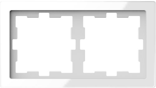 Рамка универсальная Schneider Electric Merten D-Life 2-м. стекло белый кристалл  картинка